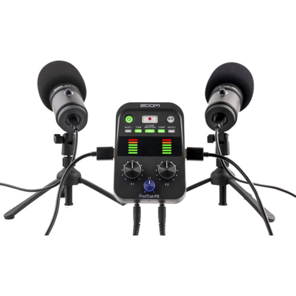 Zoom PodTrak P2 Dual USB Mic Recorder for Podcasters
