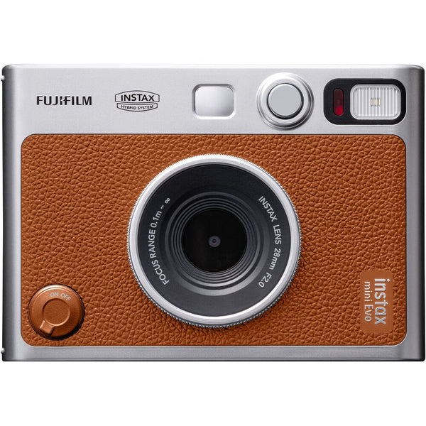 FUJIFILM INSTAX MINI EVO Hybrid Instant Camera | Brown