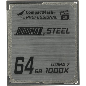 Hoodman 64GB CompactFlash Memory Card Professional STEEL 1000x UDMA