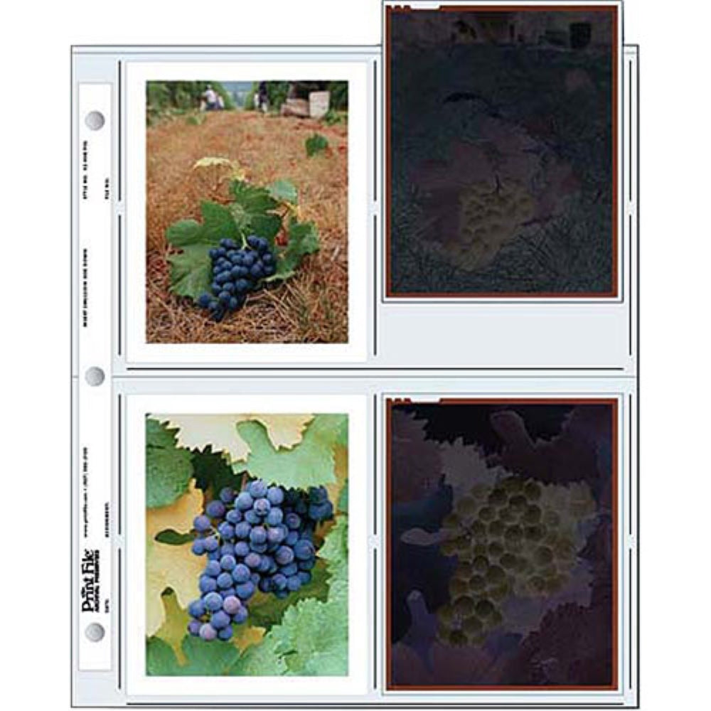 Print File Archival Storage Pages for Polaroid Prints or Negatives | 4 x 5", 8 Pockets, 100 Pack