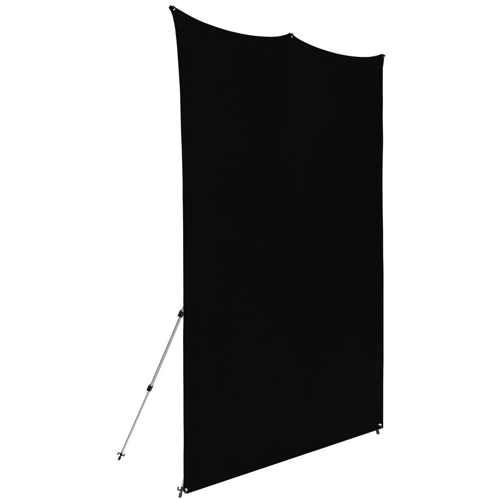 Westcott X-Drop Pro Fabric Backdrop Kit | Rich Black, 8 x 8'
