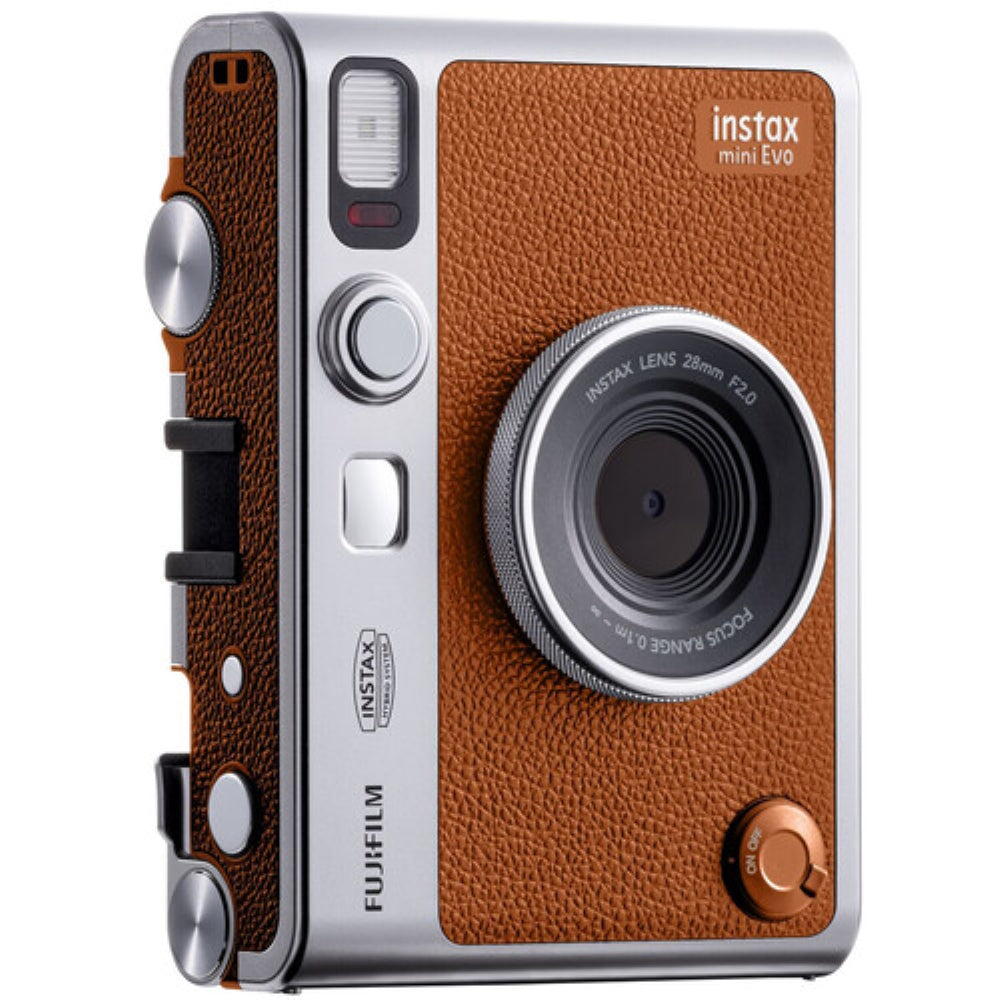 FUJIFILM INSTAX MINI EVO Hybrid Instant Camera | Brown