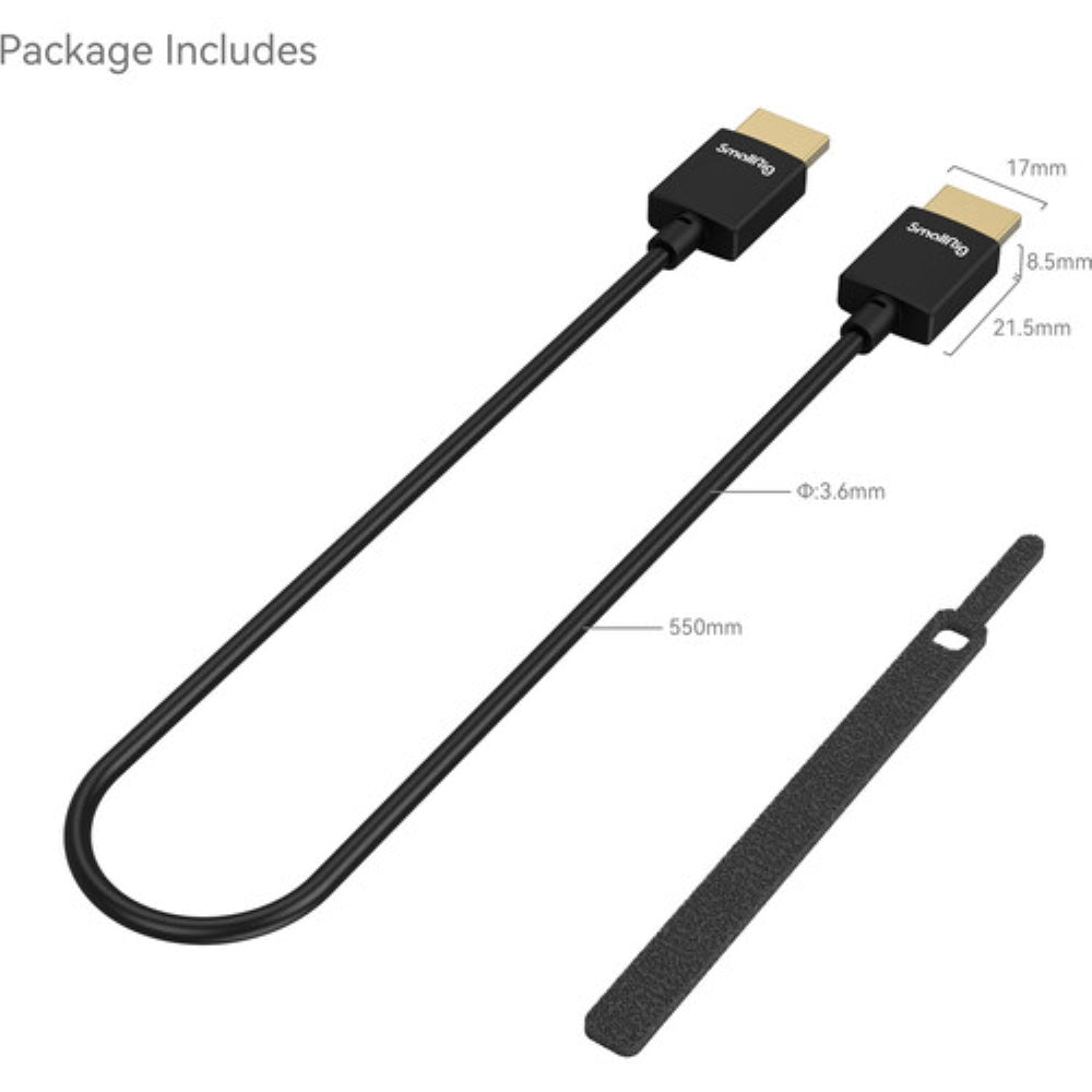 SmallRig Ultra-Slim 4K HDMI Cable | 1.8'