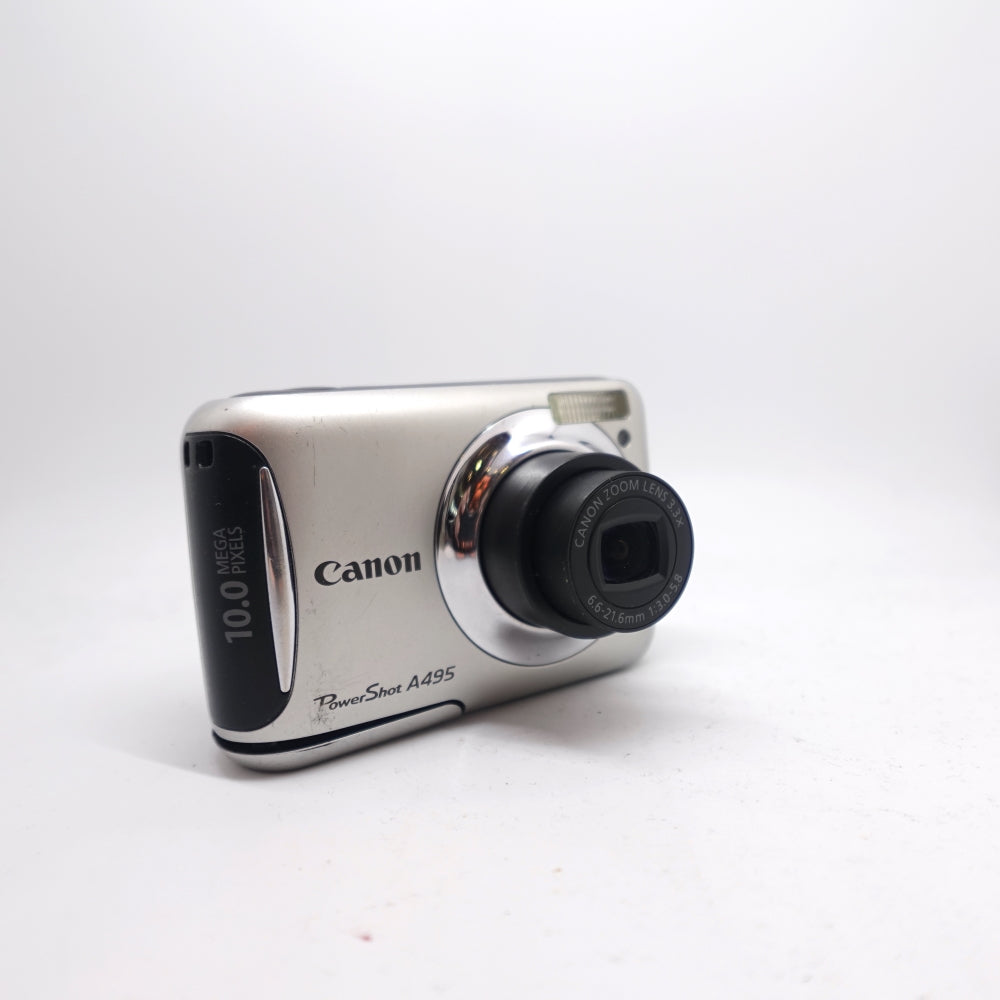 Used Canon PowerShot A495 Digital Point and Shoot Camera | Silver | U8+