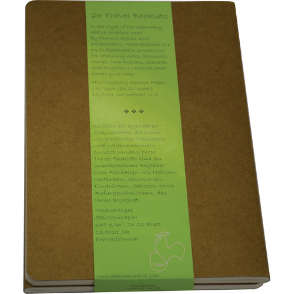 Hahnemühle Travel Booklet | 5.3 x 8.3" Portrait, 20 Sheets, 2-Pack