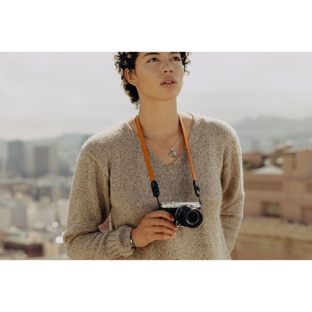 Peak Design Form Leather Camera Strap Neck | Amber, 30.9"