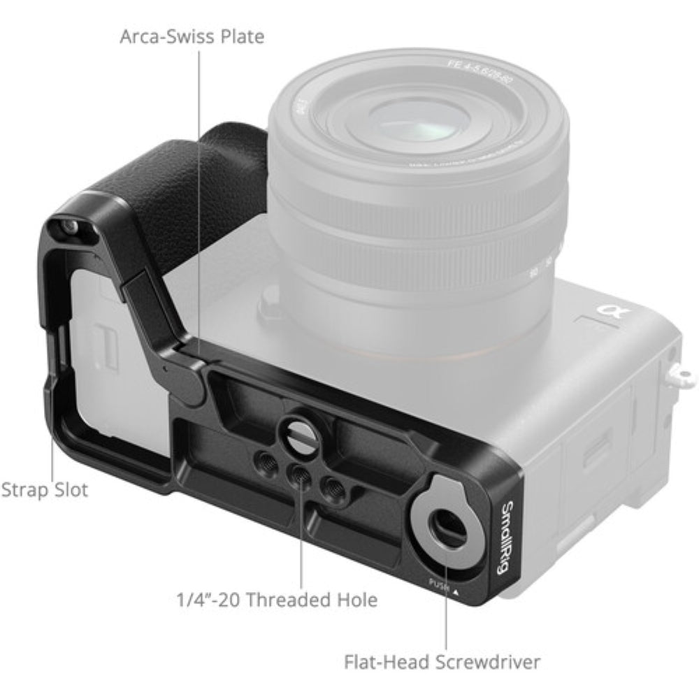 SmallRig L-Shape Mount Plate with Silicone Handle for Sony a7C II & a7CR