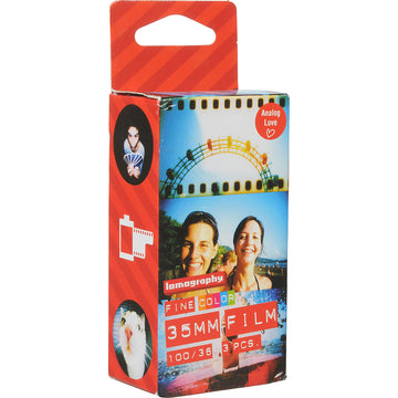 Lomography 100 Color Negative Film | 35mm Roll Film, 36 Exposures, 3-Pack