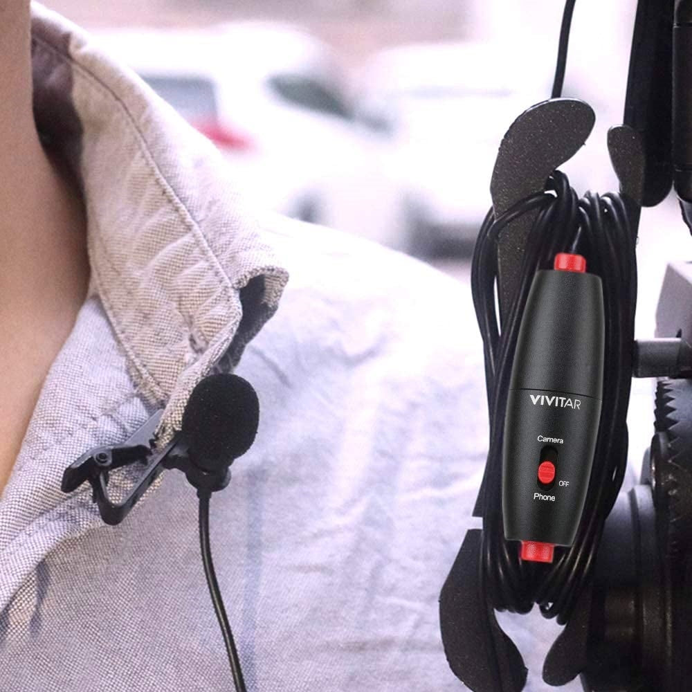 Vivitar MIC-703L Mini Lavalier Streaming Microphone