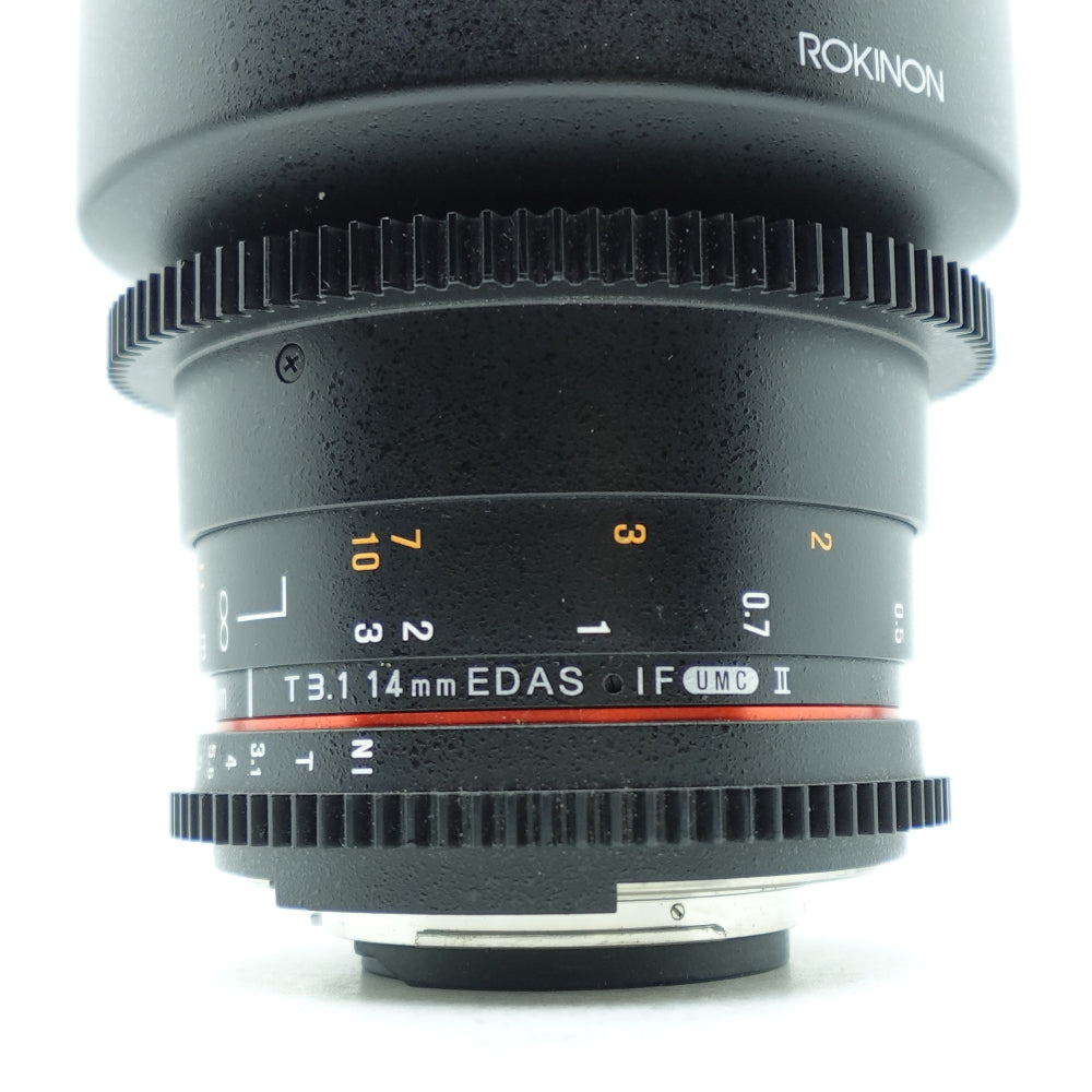 Used Rokinon 14mm T/3.1 ED AS II | Nikon-F | U8