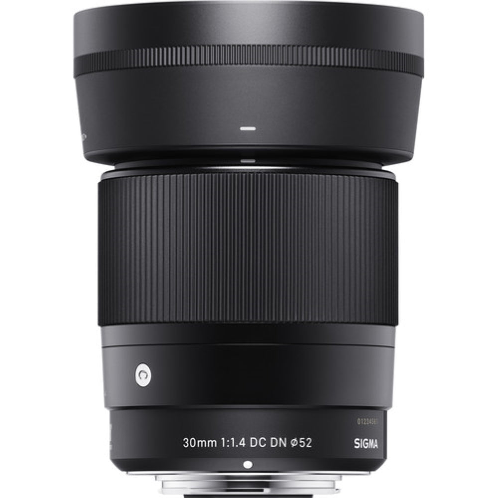 Sigma 30mm f/1.4 DC DN Contemporary Lens for Sony E Mount (APS-C) Bundle with 52mm UV Filter + Cap Keeper + Deluxe Cleaning Kit - Blower, Lens Pen, Brush & Case + Cleaning Cloth