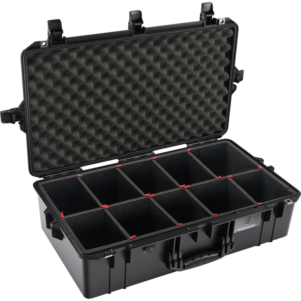 Pelican 1605AirTP Hard Carry Case with TrekPak Divider System Insert | Black