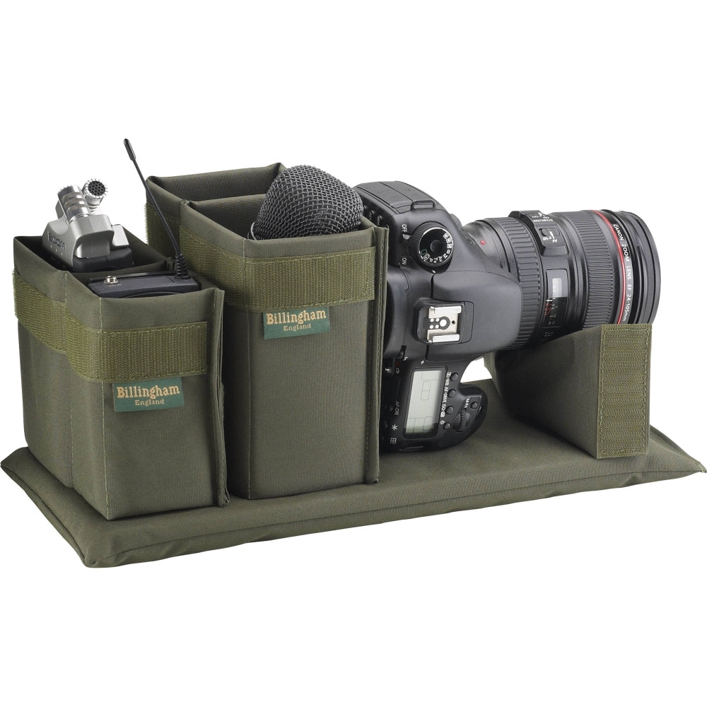 Billingham 335 Camera Bag | Khaki with Tan Leather Trim