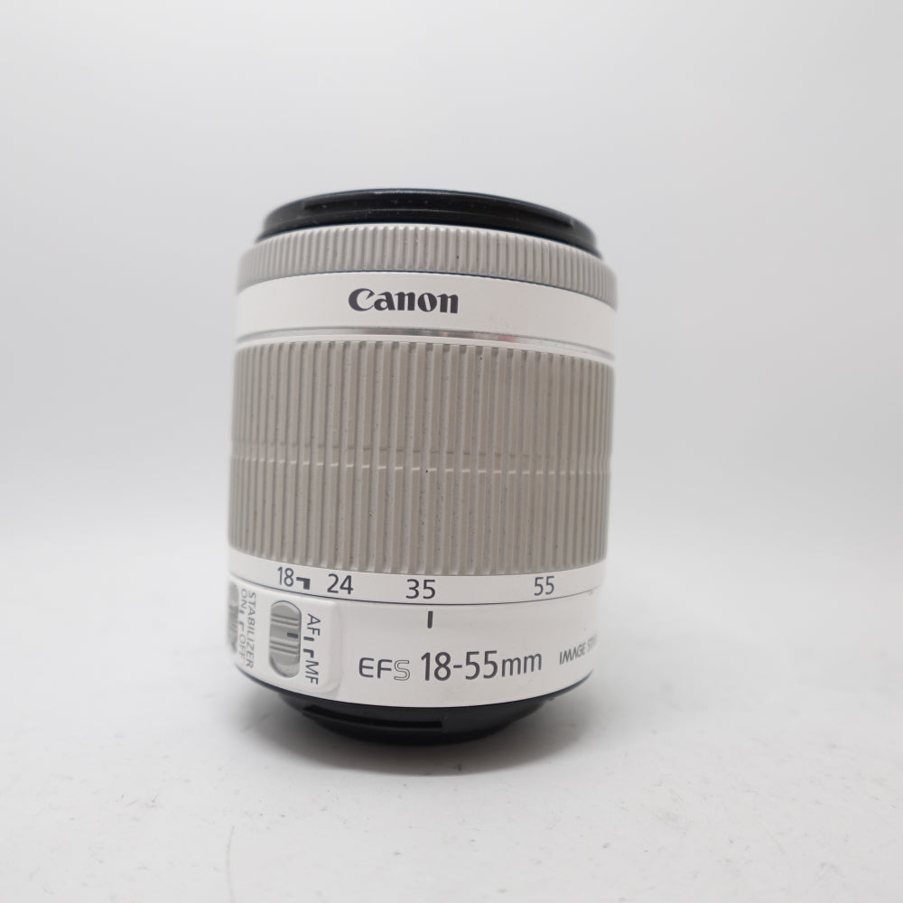Used EF-S Canon Zoom Lens 18-55mm f/3.5-5.6 IS STM Lens | White | U9