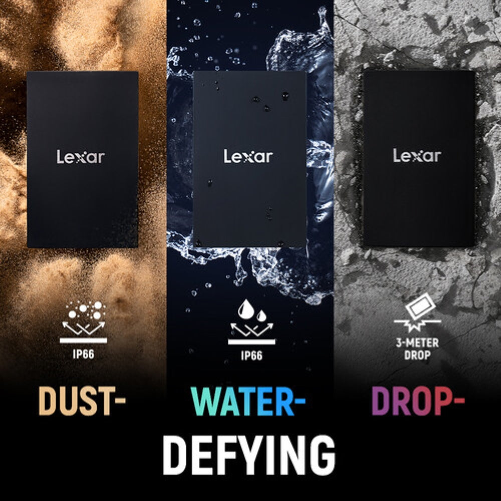 Lexar 2TB ARMOR 700 USB 3.2 Gen 2x2 Portable SSD | Black