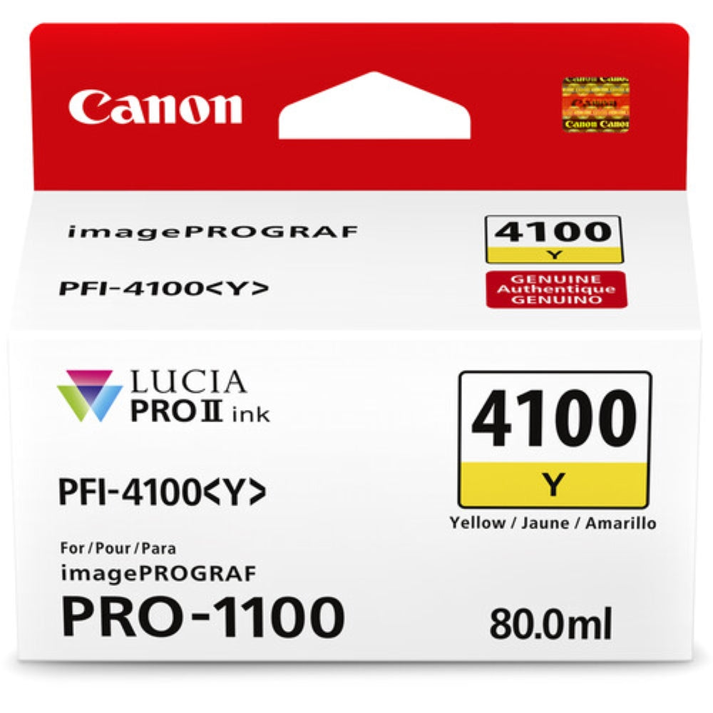 Canon PFI-4100 Yellow Pigment Ink Tank | 80mL