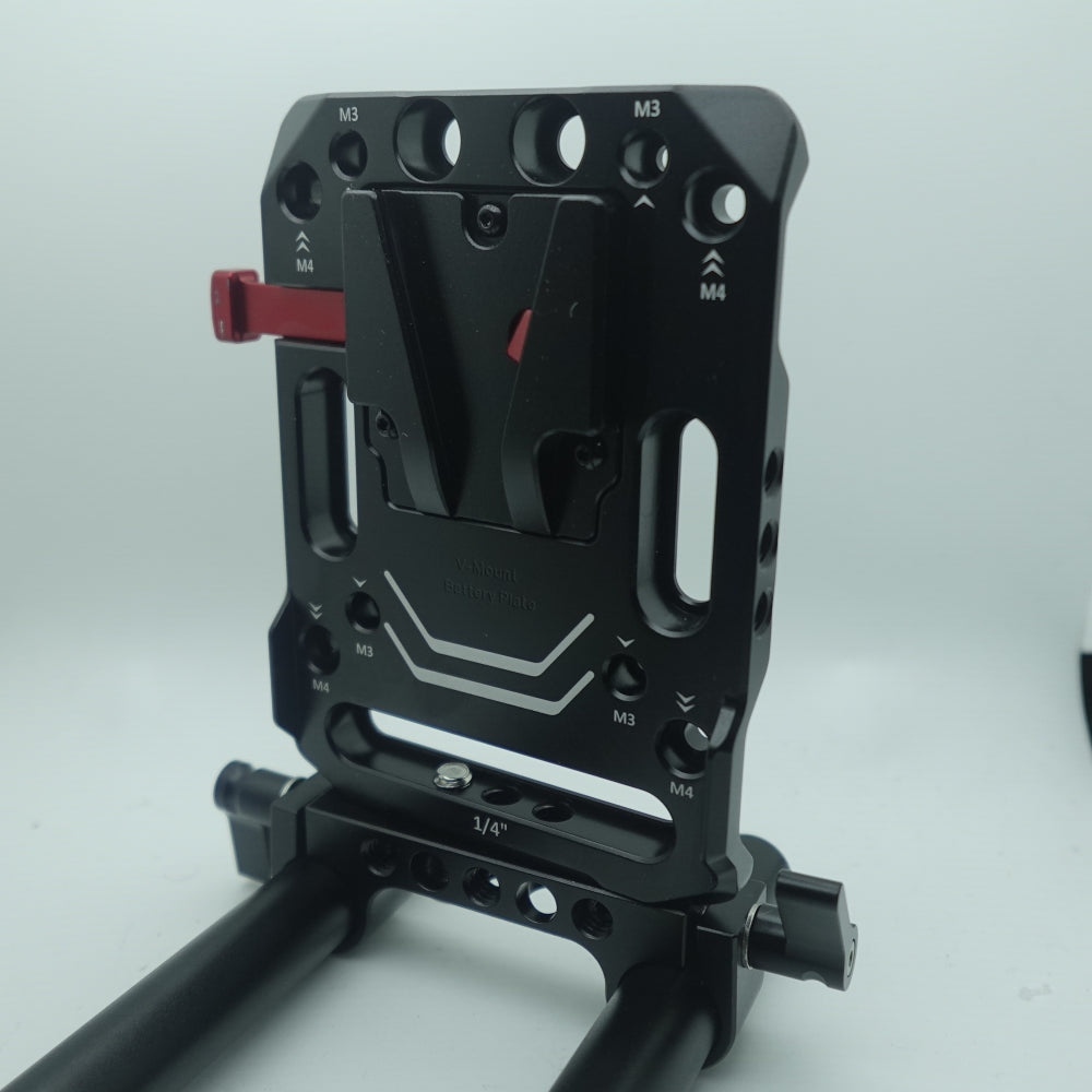 Used SmallRig VB99 Mini Rechargeable V-Mount Battery with 15mm Dual Rod Clamp & Battery Plate | Black & Red | U8