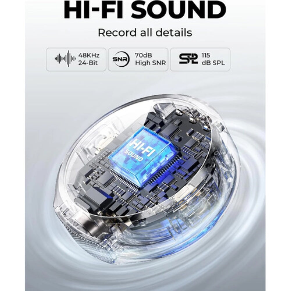 Hollyland LARK M2 2-Person Wireless Mini Combo Microphone System | 2.4 GHz, Shine Charcoal