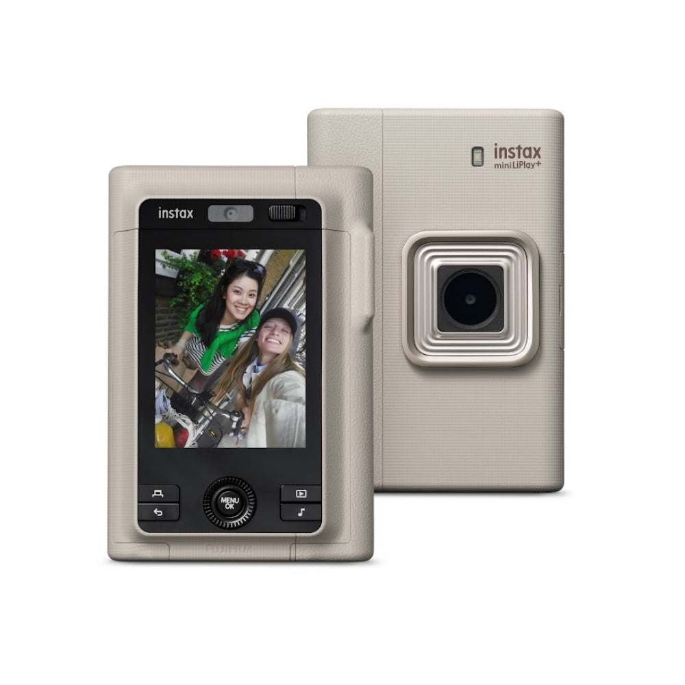 FUJIFILM INSTAX Mini LiPlay+ Hybrid Instant Camera | Sand Beige