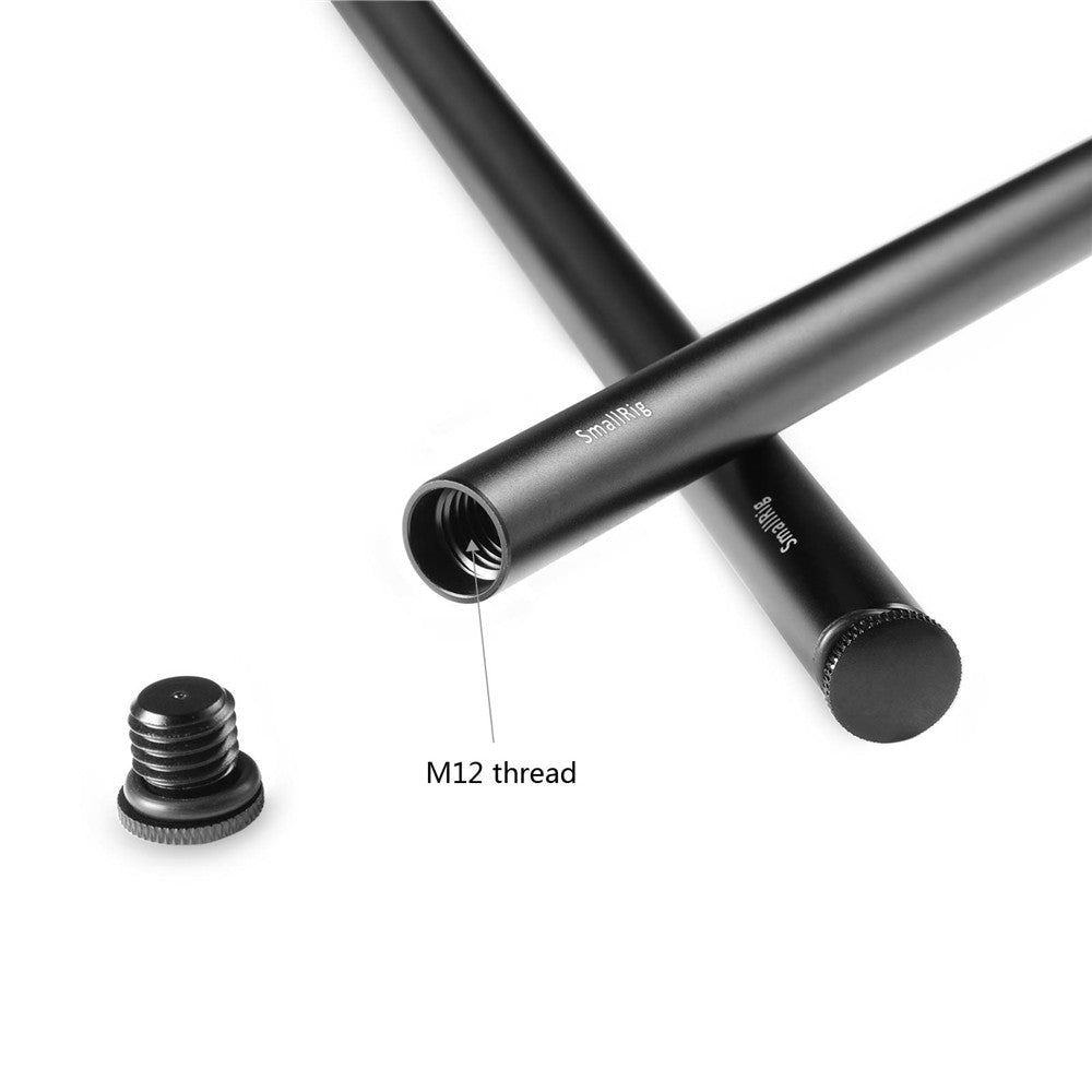 SmallRig 15mm Aluminum Rod | Pair, Black, 16"