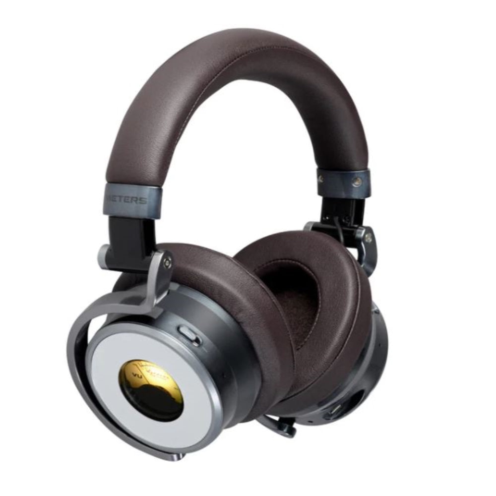 Meters OV-1-B-Connect Over-Ear Active Noise Canceling Bluetooth Headphones | Limited Edition Brown & Silver