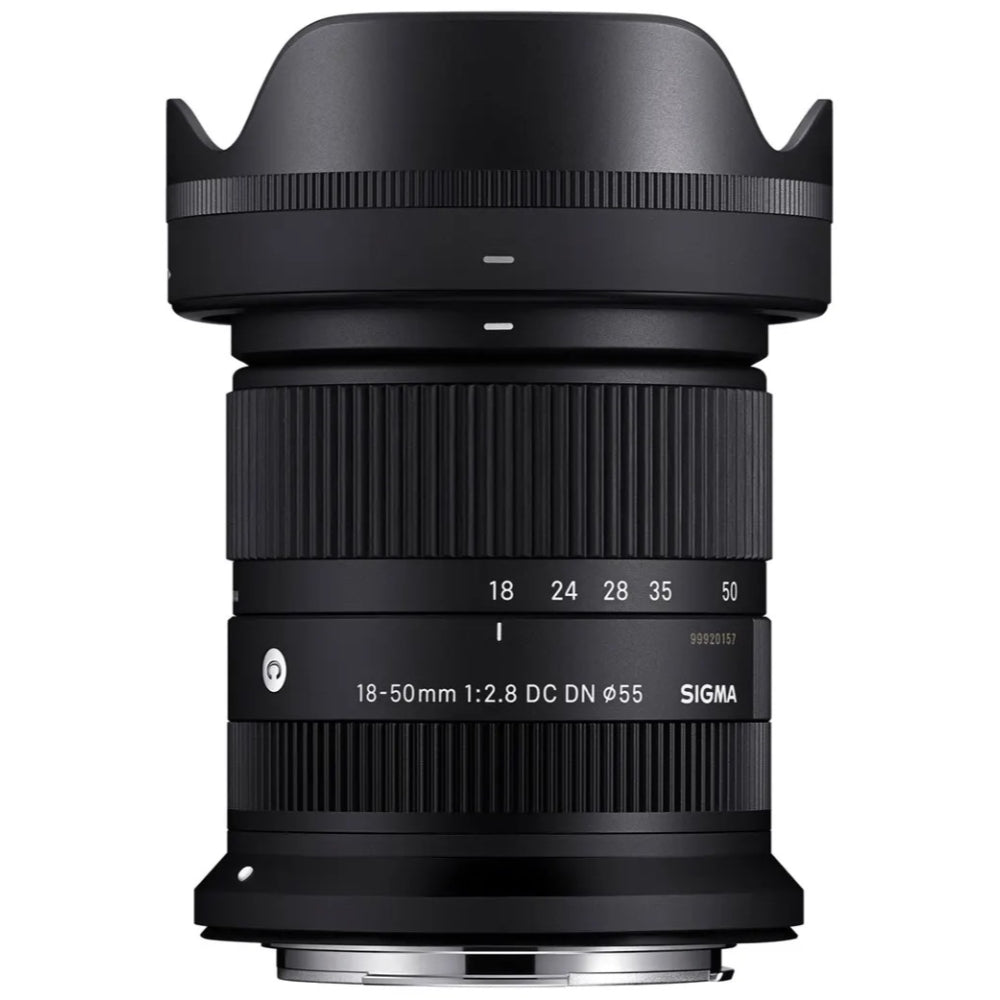 Sigma 18-50mm f/2.8 DC DN Contemporary Lens | Canon RF Mount Bundled with UV Filter + Photo Starter Kit + Cleaning Cloth (4 Items) **OPEN BOX**
