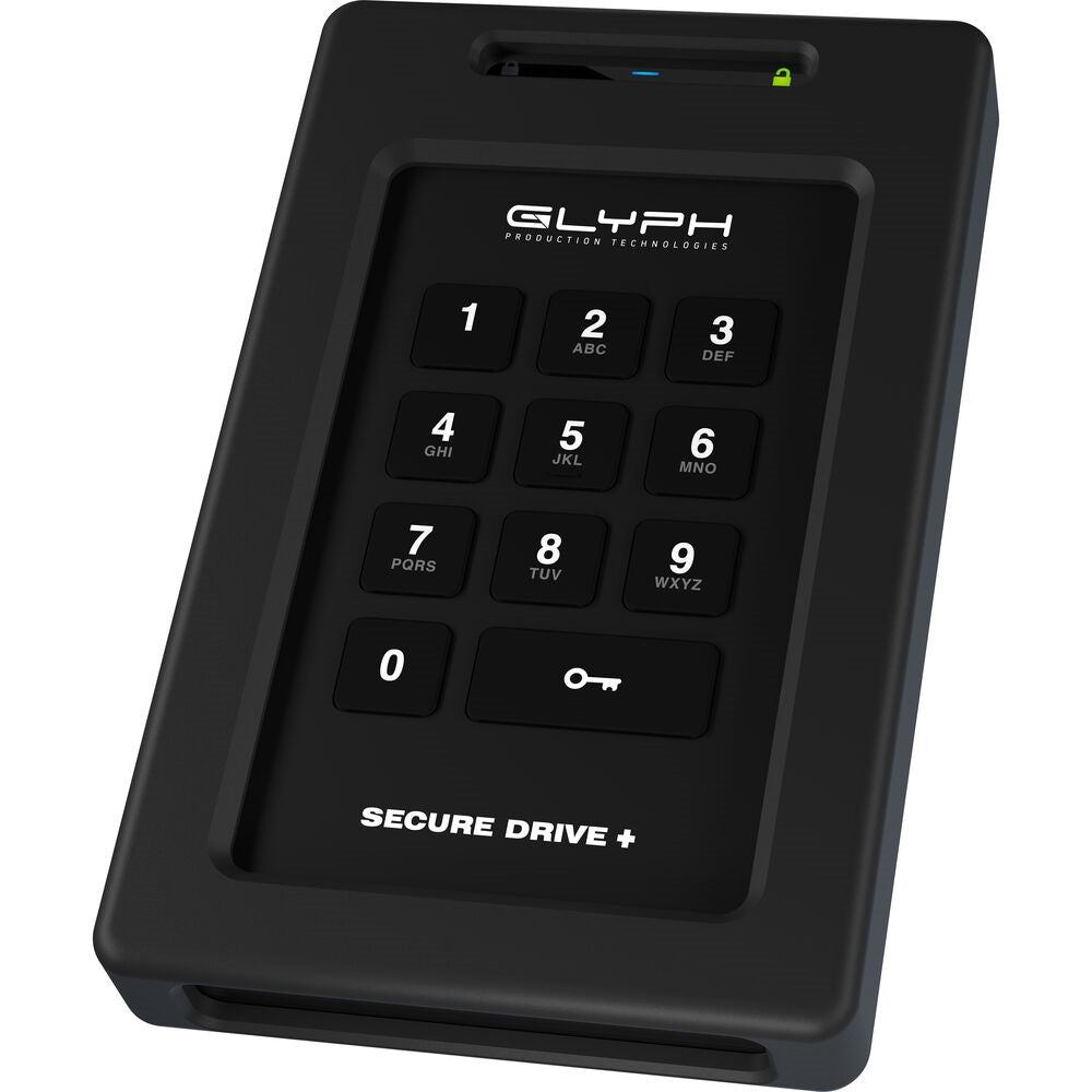 Glyph Technologies 2TB SecureDrive+ Professional External Solid-State Drive with Keypad