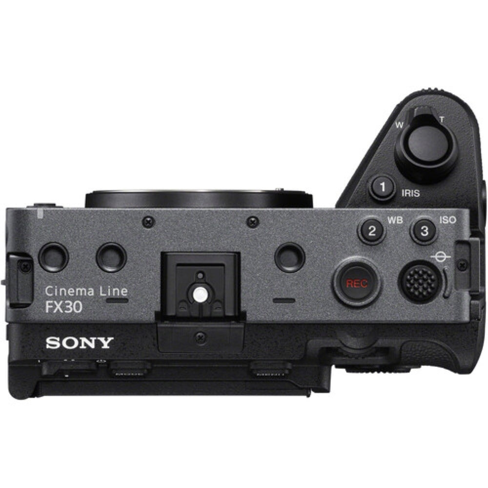 Sony FX30 Digital Cinema Camera Bundle with Sony E 10-20mm f/4 PZ G Lens + 128GB Memory Card + Battery Charger + Camera Bag + Cleaning Kit + Cleaning Cloth (11 Items)