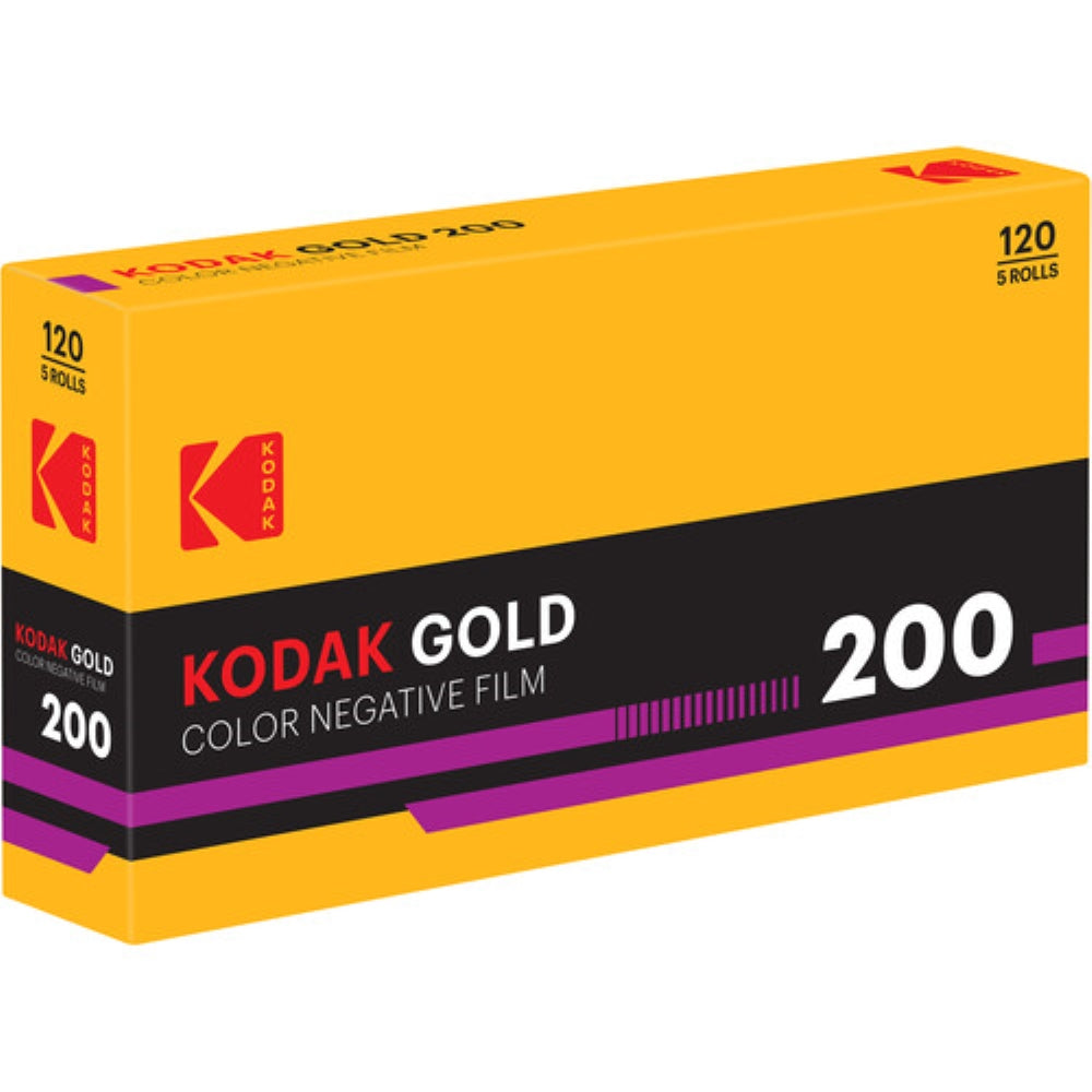 Kodak Eastman Gold 200 Color Negative Film | 120 Roll Film, 5-Pack