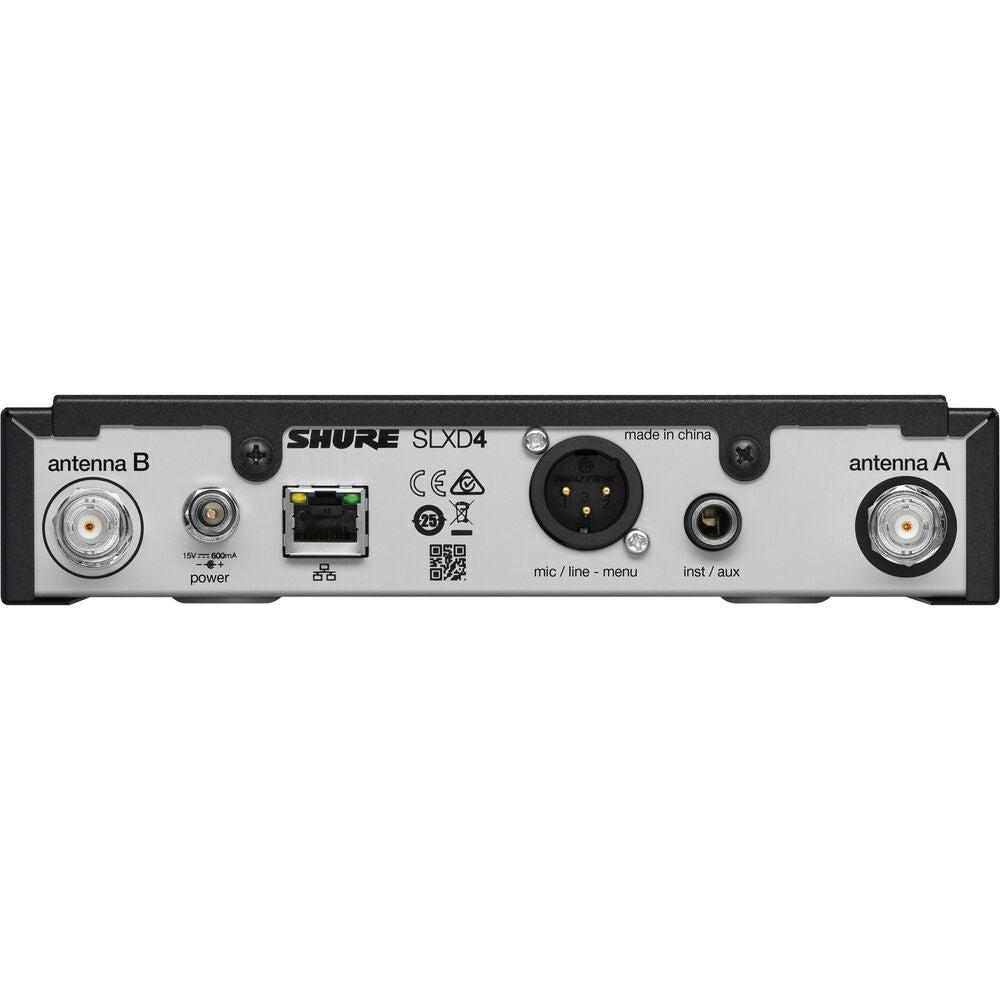 Shure SLXD24/B58 Digital Wireless Handheld Microphone System with Beta 58A Capsule | J52: 558 to 602 + 614 to 616 MHz
