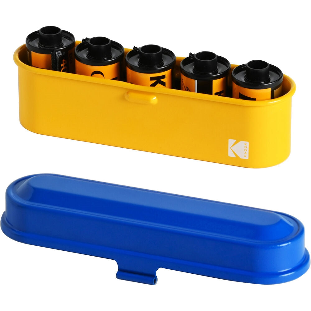 Kodak Steel 135mm Film Case | Blue Lid/Yellow Body