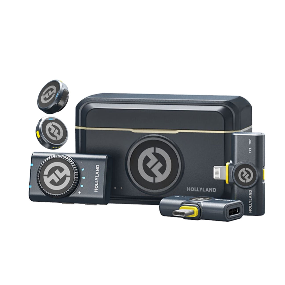 Sony FX2 Digital Cinema Camera Bundle with 128GB Memory Card + Hollyland LARK M2 DUO 2-Person Wireless Mic System + Battery Charger + Cleaning Kit + Camera Bag + Cleaning Cloth (7 Items)