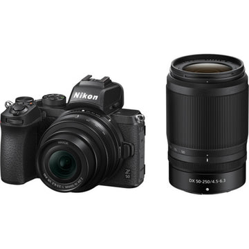 Nikon Z 50 Mirrorless Digital Camera with 16-50mm f/3.5-6.3 VR and 50-250mm f/4.5-6.3 VR Lenses