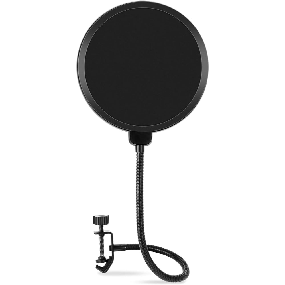 Rode PodMic Dynamic Podcasting Microphone | White Bundle with Studio Headphones + XLR Cable + Pop Filter + Icon Pro Audio USolo Recording Interface + Mic Arm + Cleaning Cloth (7 Items)