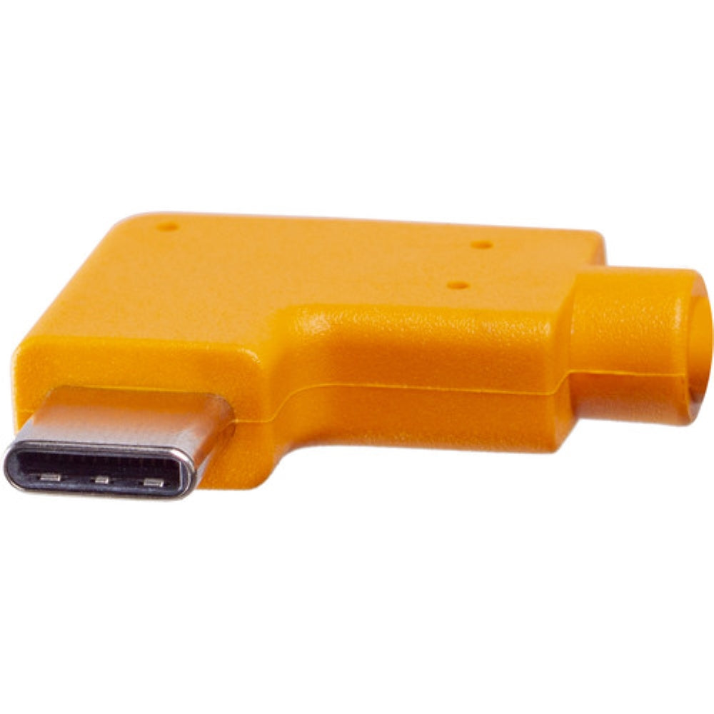 Tether Tools 20" TetherPro USB 3.0 Type-A to C Right Angle Adapter Cable | High-Visibilty Orange