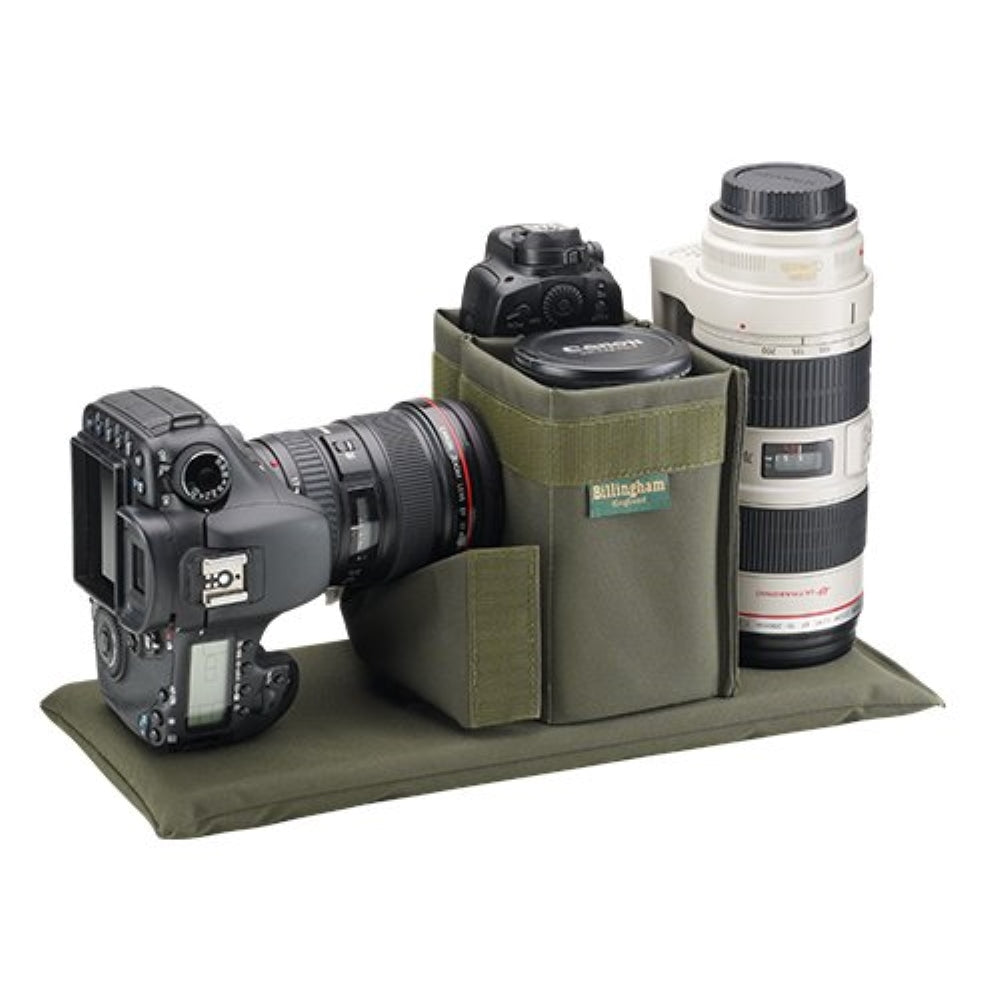 Billingham 307 Camera Bag | Khaki with Chocolate Leather Trim