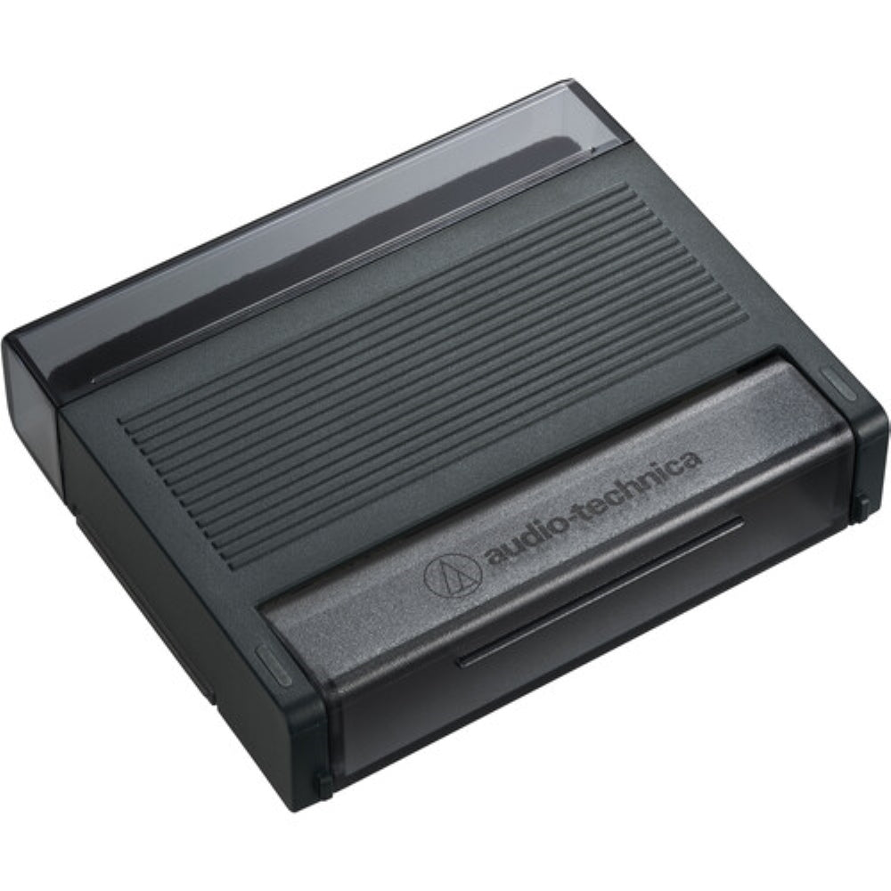 Audio-Technica Consumer AT-LP3XBT Fully Automatic Two-Speed Turntable with Bluetooth (White) Bundle with AT-SP65XBT Portable Wireless Bluetooth Speaker & Cleaning Tool & Record Cover Stand (4 Items)