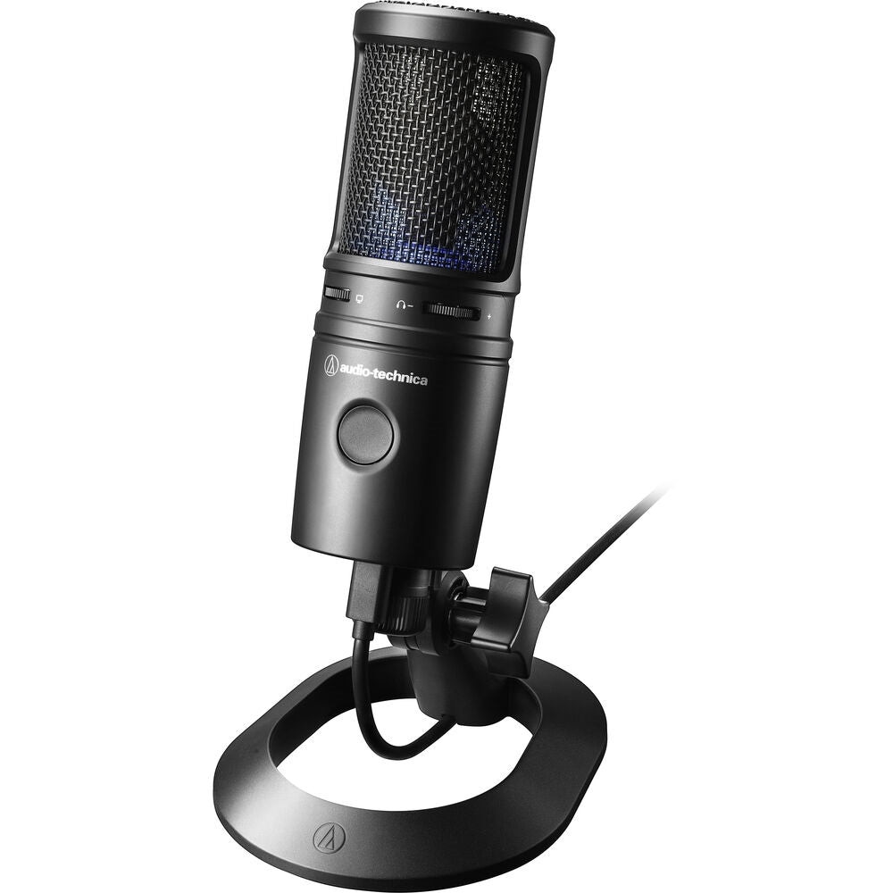 Audio-Technica AT2020USB-X Cardioid Condenser USB Microphone Bundled with Microphone Arm + Wind Screen Pop Filter + Cleaning Cloth (4 Items)