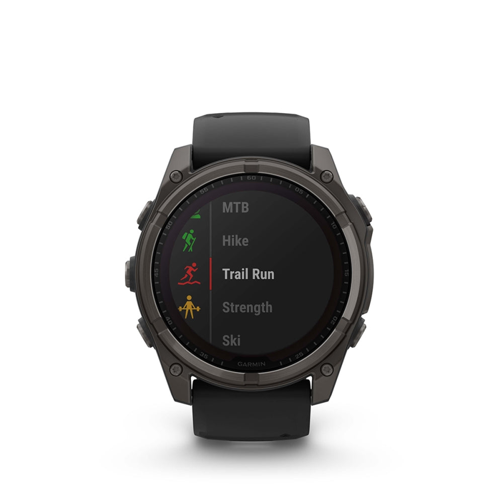 Garmin fenix 8 Solar 51mm Smartwatch | Carbon Gray with Black/Pebble Gray Band