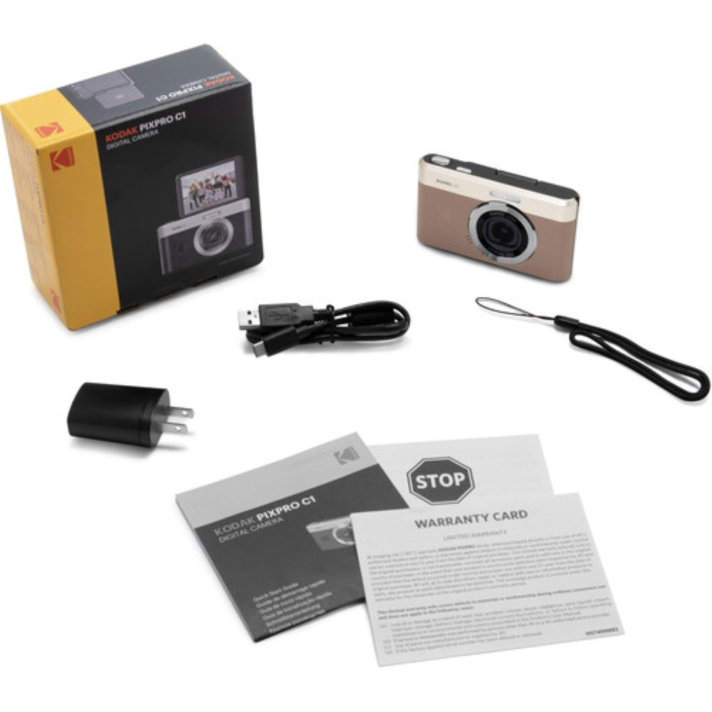 Kodak PIXPRO C1 Compact Digital Camera | Brown