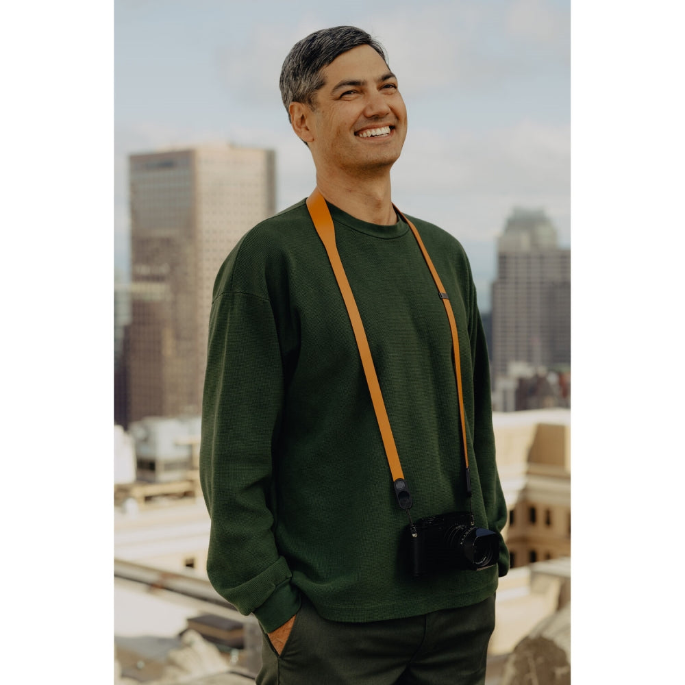 Peak Design Form Leather Camera Strap Long | Amber, 52.6"