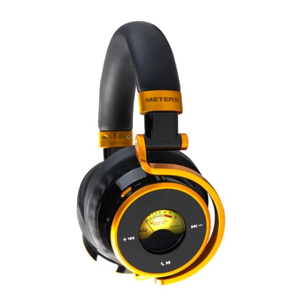 Meters OV-1-B-Connect Over-Ear Active Noise Canceling Bluetooth Headphones | Limited Edition Black & Gold