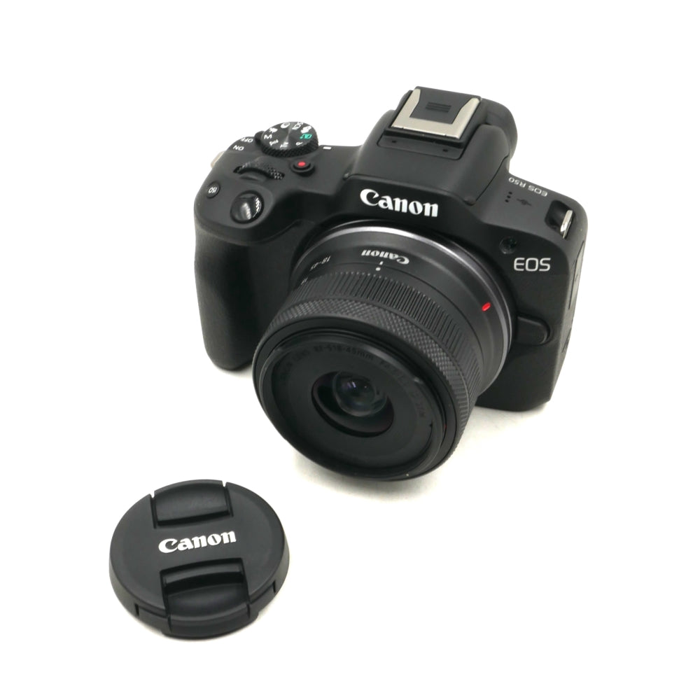 Canon EOS R50 Mirrorless Camera with 18-45mm and 55-210mm Lenses | Bla Canon EOS R50 Mirrorless Camera with 18-45mm and 55-210mm Lenses | Bla