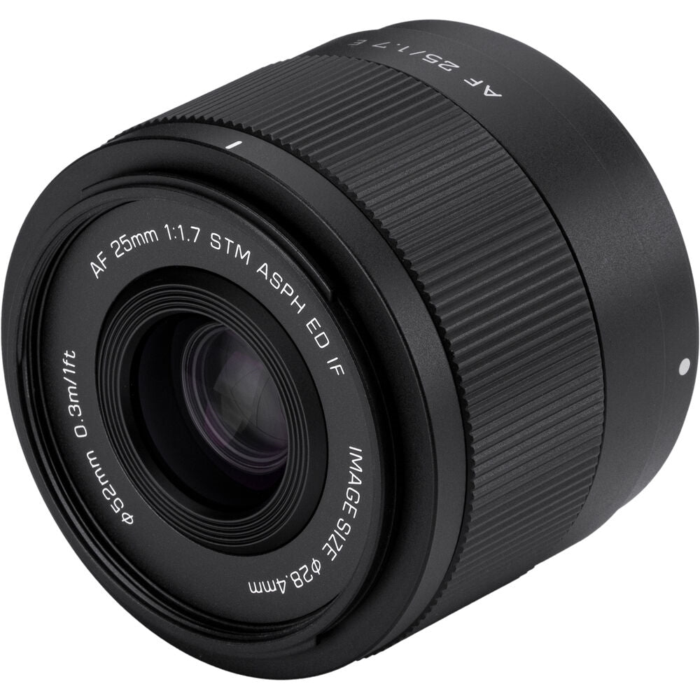 Viltrox AF 25mm f/1.7 Air E Lens Compatible with Sony E Mount Bundle with UV Filter + Lens Cap Keeper + Cleaning Kit + Cleaning Cloth (5 Items)