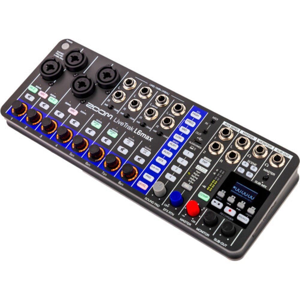 Zoom LiveTrak L6max Portable 12-Channel Mixer and Recorder