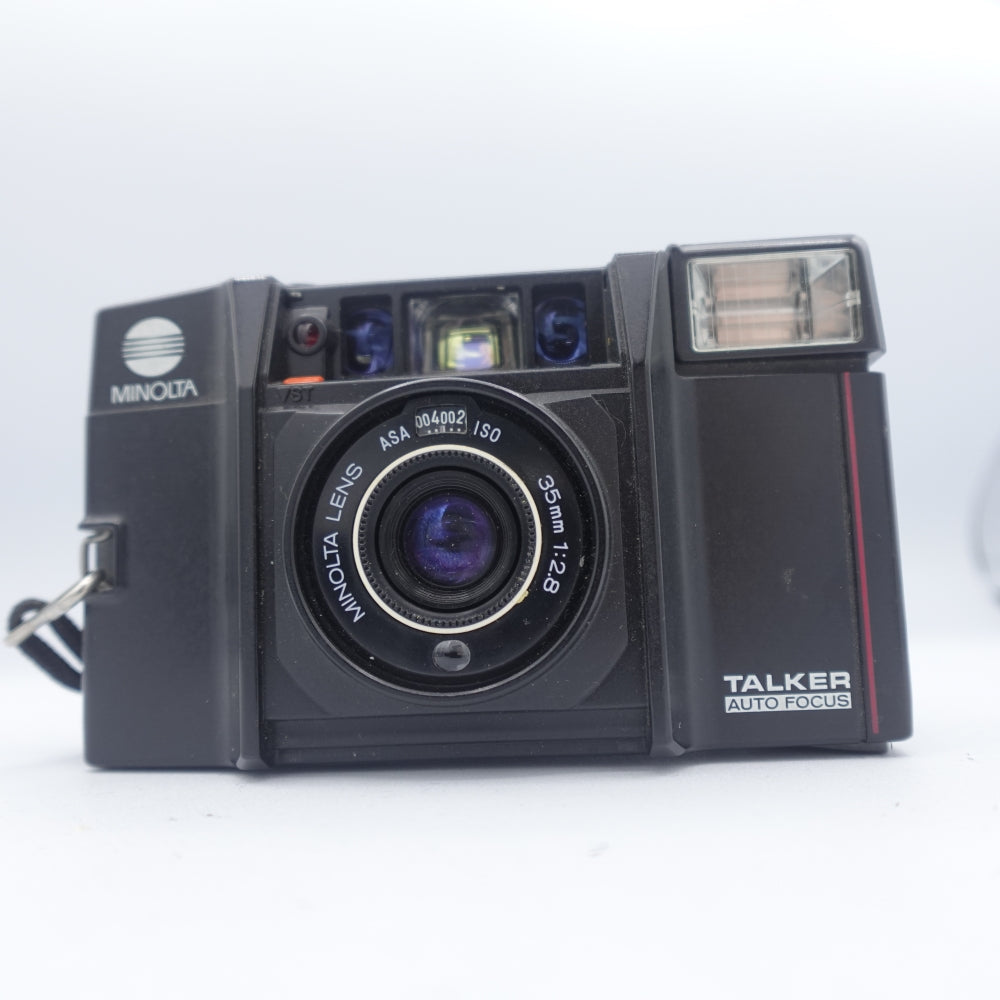 Used Minolta Talker 35mm Point and Shoot Camera | Black | U9