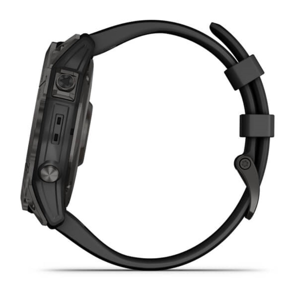 Garmin fenix 7X Sapphire Solar GPS Watch | Carbon Gray DLC Titanium with Black Band