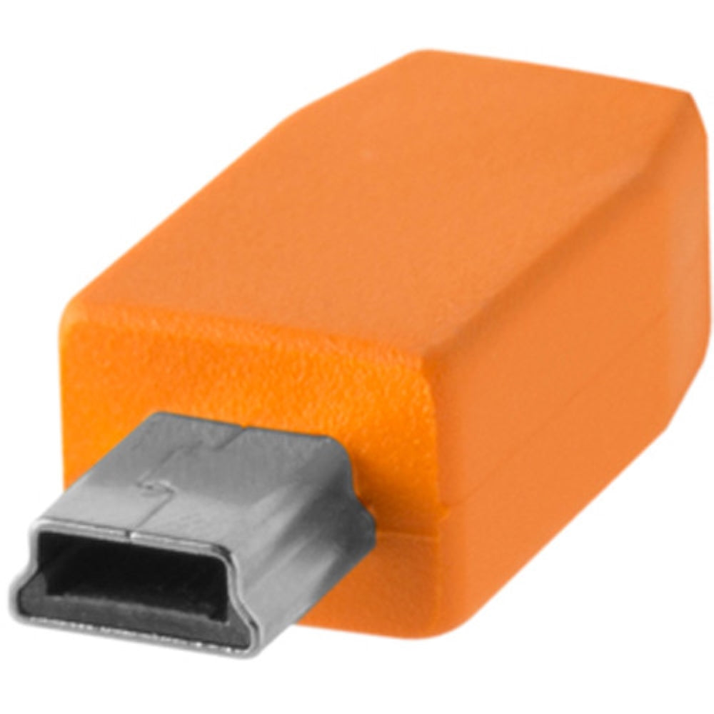 Tether Tools TetherPro USB Type-C Male to 5-Pin Mini-USB 2.0 Type-B Male Cable | 15', Orange