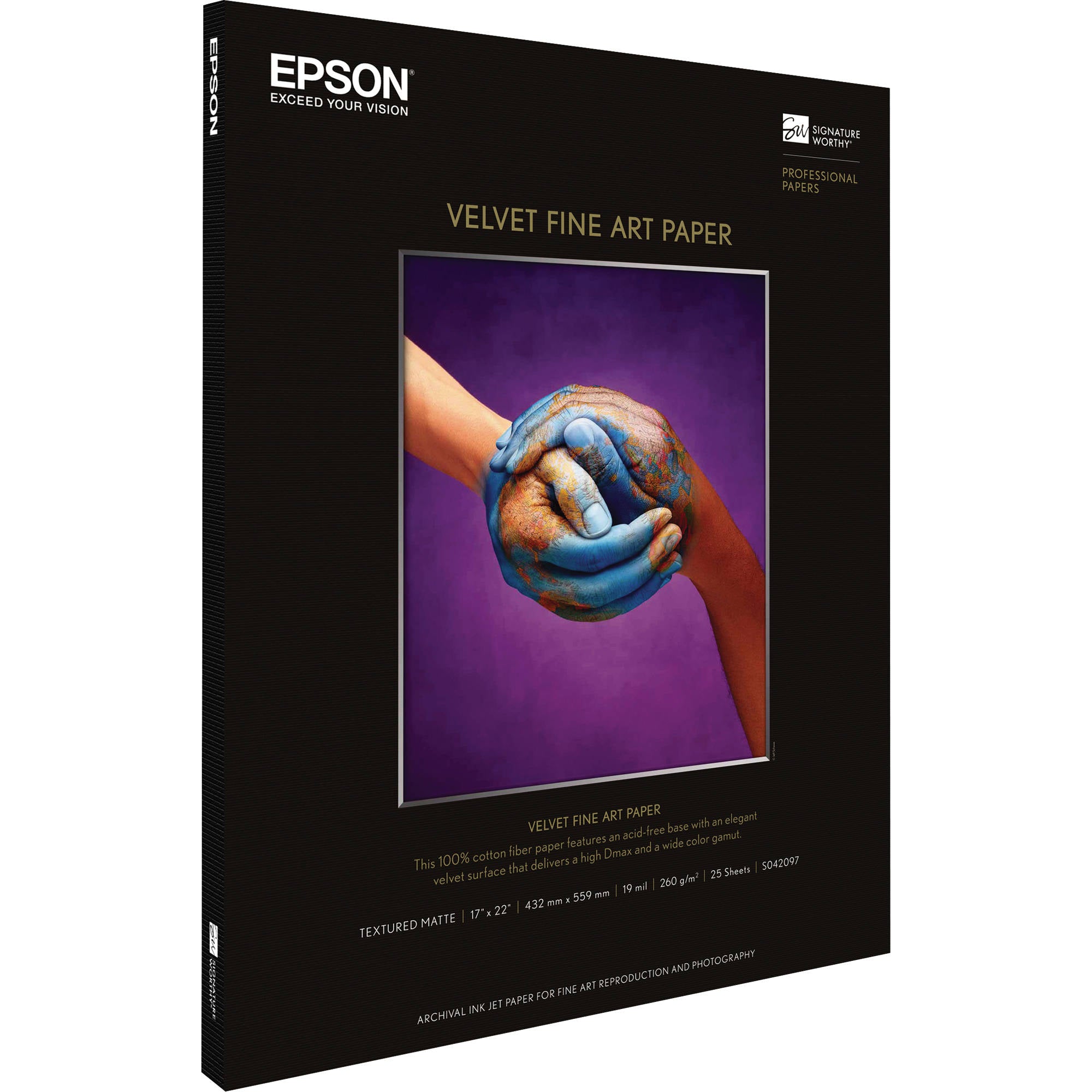 Epson Velvet Fine Art Paper | 17 x 22", 25 Sheets