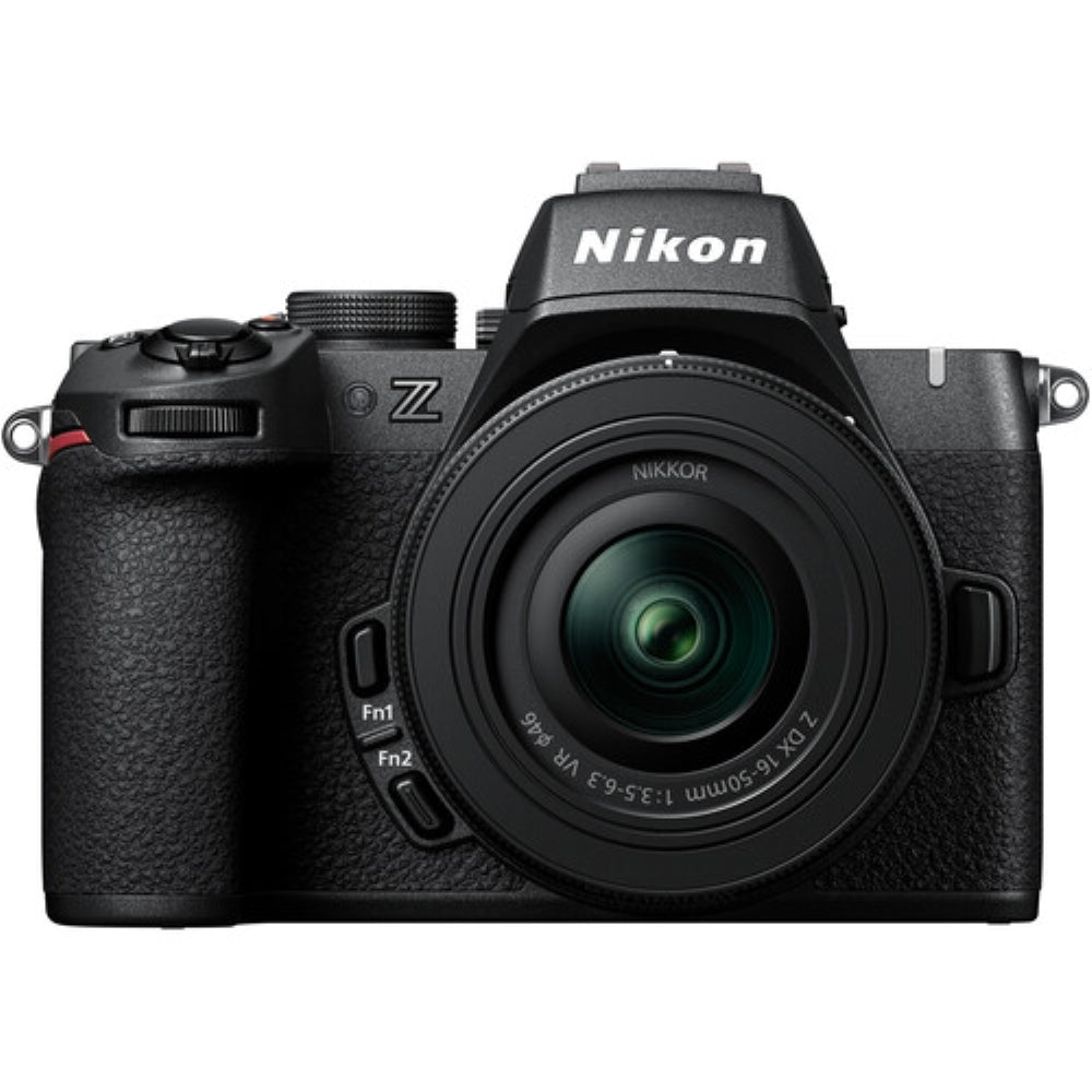 Nikon Z50 II Mirrorless Camera with 16-50mm & 50-250mm Lenses Bundle with 64GB Memory Card + 2 UV Filters + Battery Charger + Deluxe Photo Starter Kit + Cleaning Cloth (7 Item)